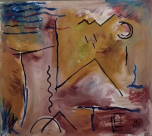 Ocre, hierro y azul